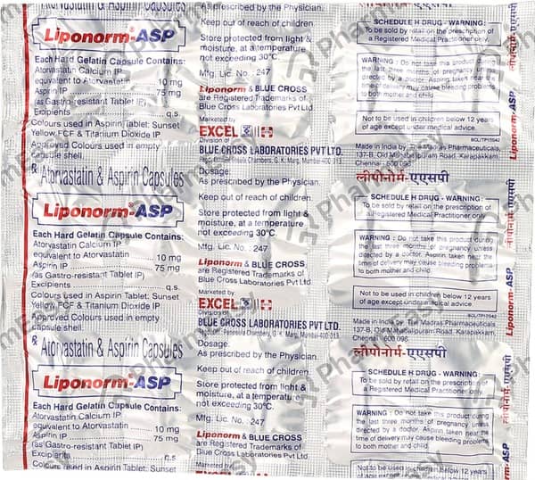Liponorm Asp Strip Of 15 Capsules