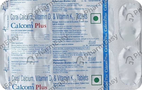 Calcom Plus Strip Of 10 Tablets