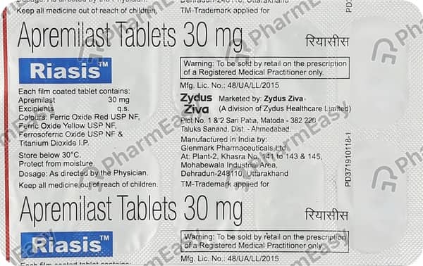 Riasis 30mg Strip Of 10 Tablets