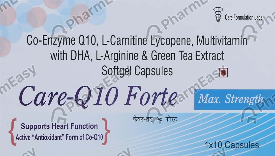 Buy Care Q10 Forte Strip Of 10 Capsules Online at Flat 15 OFF PharmEasy