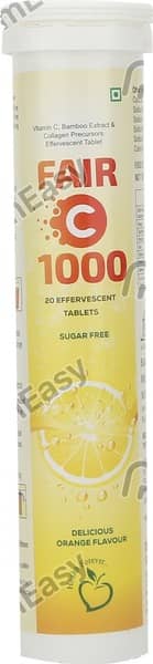 Fair C 1000Mg Orange Flavour Sugar Free Bottle Of 20 Tablets