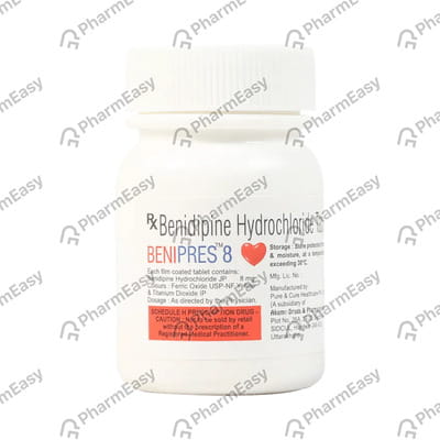 Benipres 8mg Bottle Of 30 Tablets