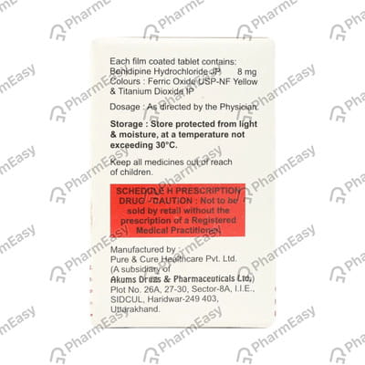 Benipres 8mg Bottle Of 30 Tablets