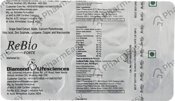 Rebio Forte Strip Of 10 Tablets