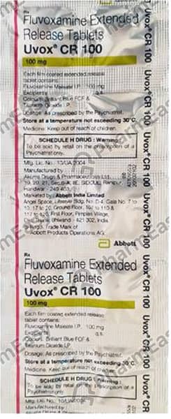 Uvox Cr 100mg Strip Of 10 Tablets