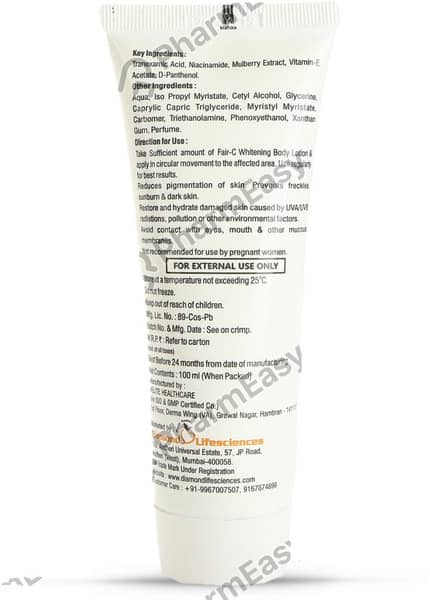 Fair C Bottle Of 100Ml Whitening Body Lotion