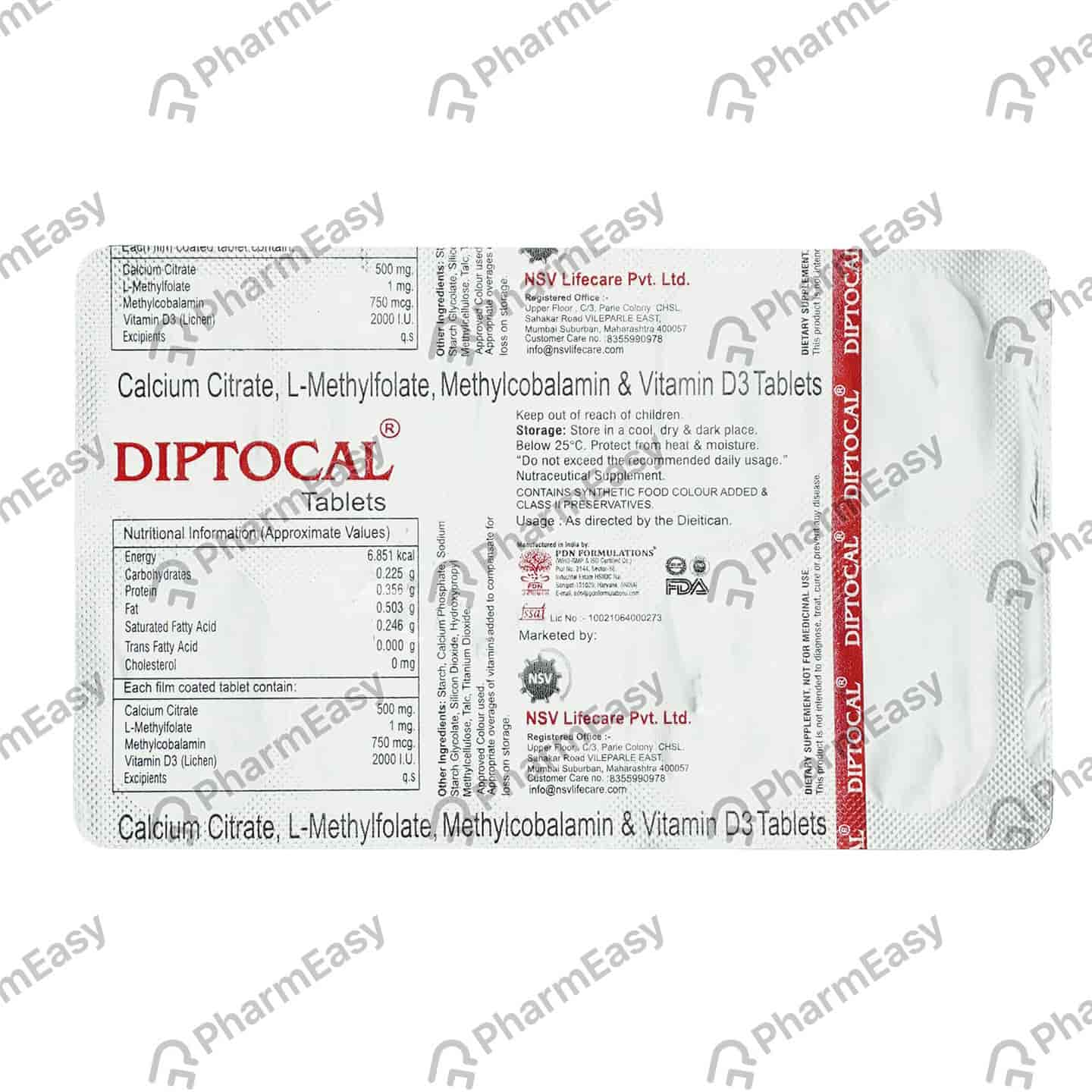 Diptocal Strip Of 10 Tablets