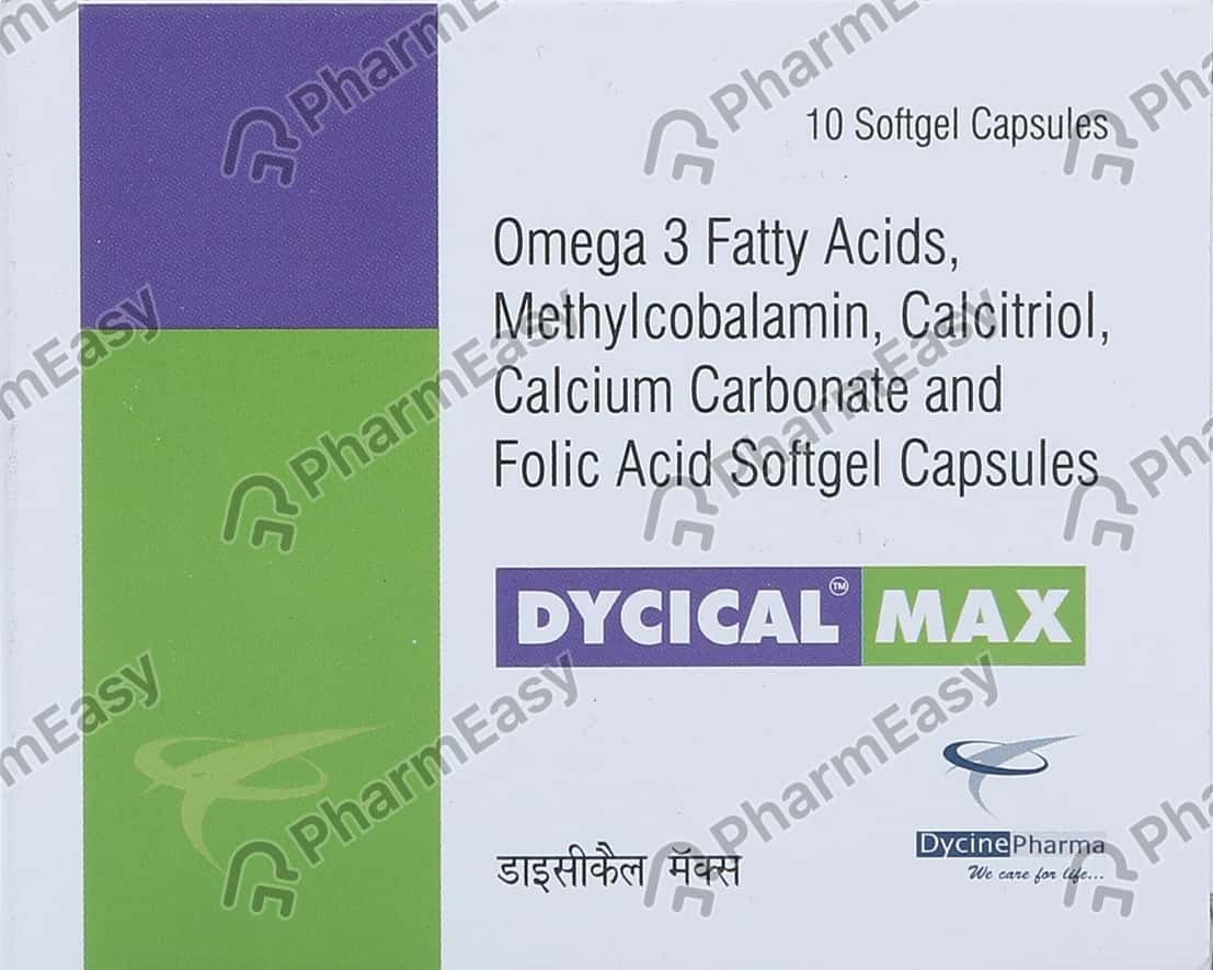 Dycical Max Strip Of 10 Capsules Uses, Side Effects, Price & Dosage