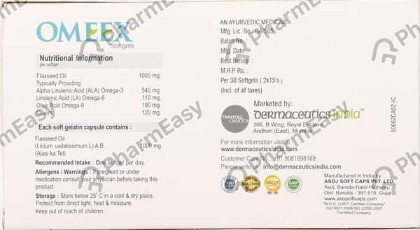 Omeex Capsules 15'S