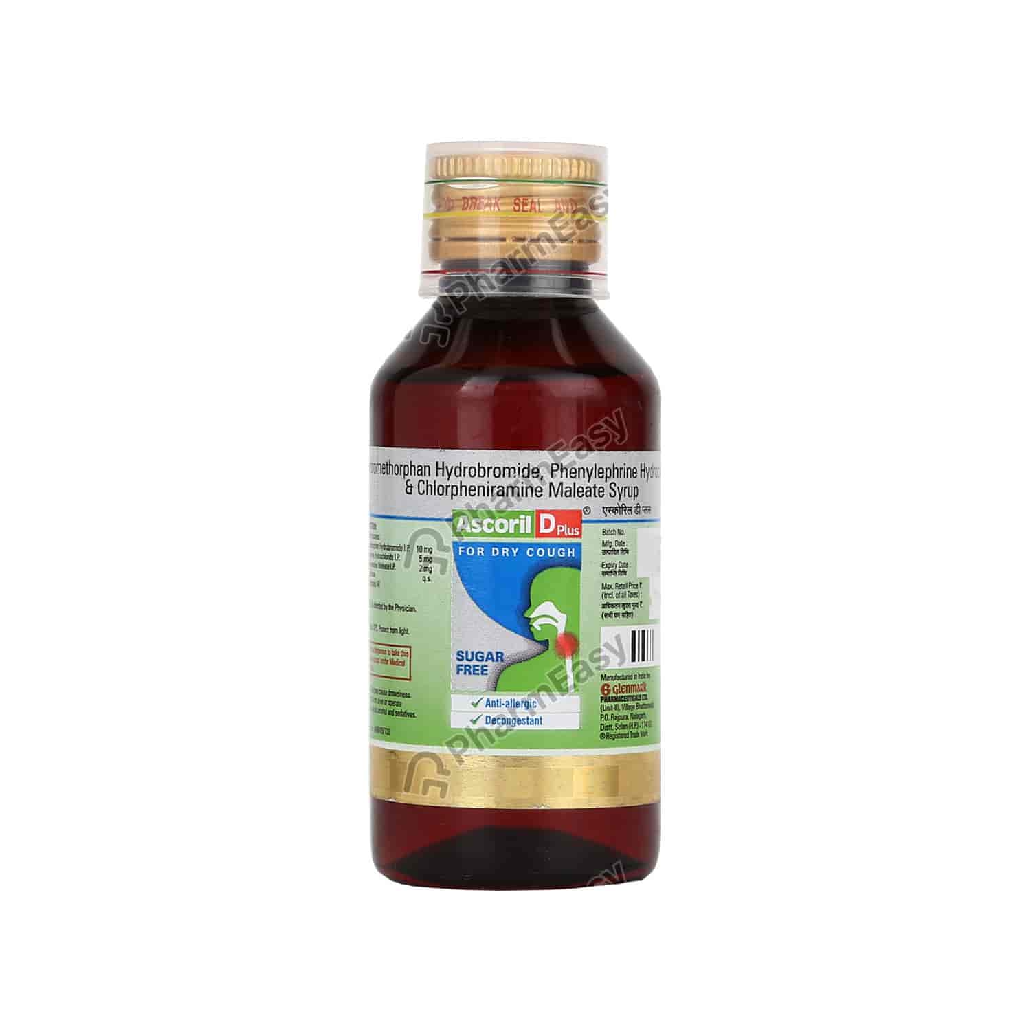 Buy Ascoril D Plus Sf Syp 100ml Online at Flat 18 OFF* PharmEasy