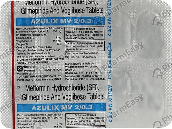 Azulix Mv 2/0.3 Strip Of 10 Tablets
