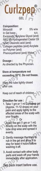 Curlzpep 5% Tube Of 60Gm Gel
