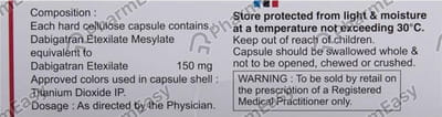 Dabitra 150mg Strip Of 10 Capsules