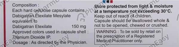 Dabitra 150mg Strip Of 10 Capsules