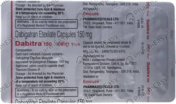 Dabitra 150mg Strip Of 10 Capsules