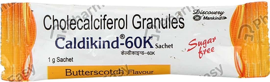 Caldikind 60k Butterscotch Flavour Sugar Free Sachet Of 1gm Granules