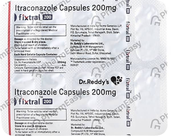 Fixtral 200mg Strip Of 10 Capsules