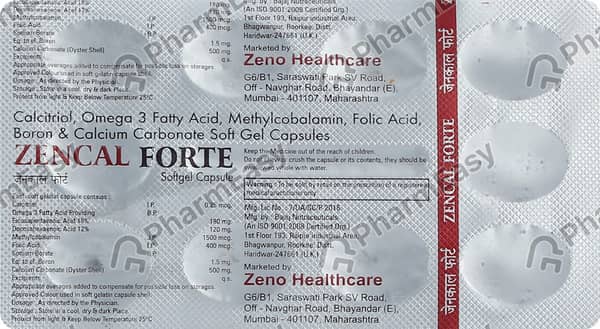 Zencal Forte Strip Of 10 Softgel Capsules