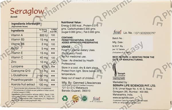 Seraglow Strip Of 10 Tablets