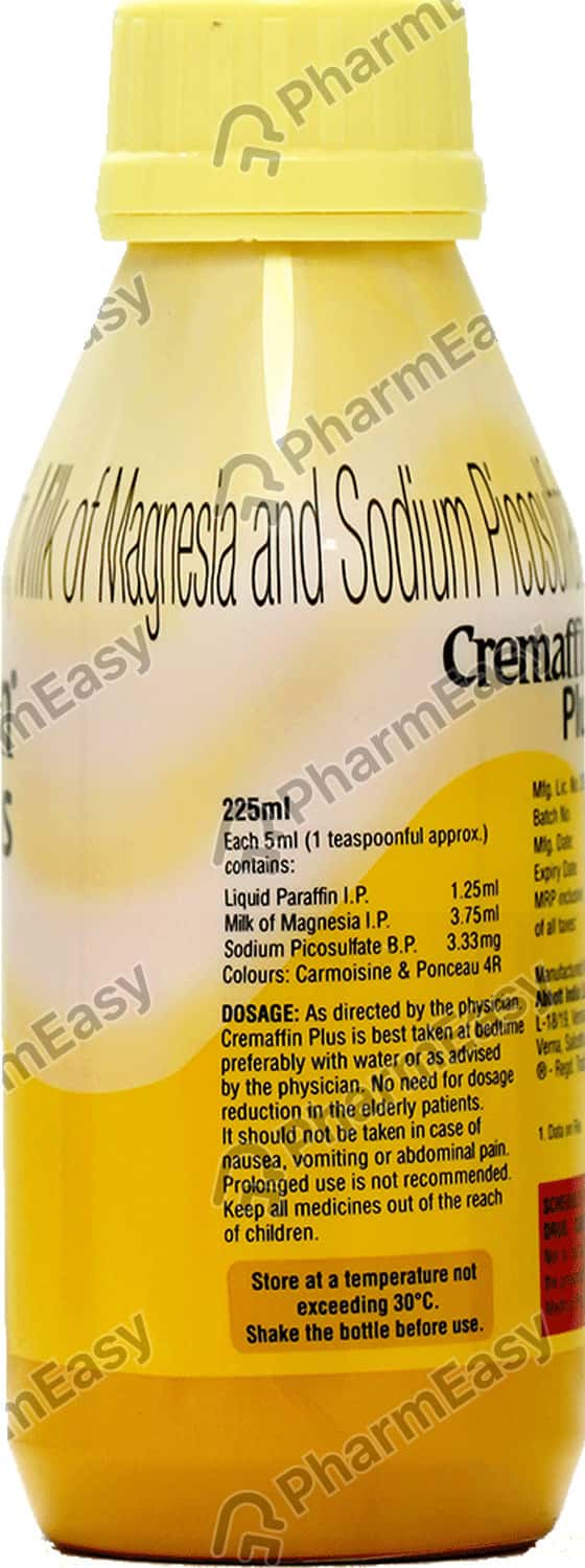 Cremaffin Plus Refreshing Flavour Sugar Free Emulsion 225ml Uses, Side
