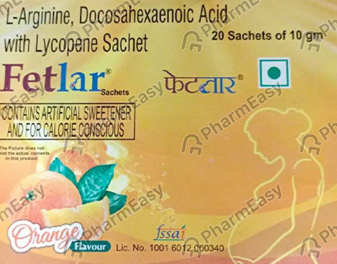 Buy Fetlar Orange Flavour Sachet 10gm Online at Flat 15 OFF PharmEasy