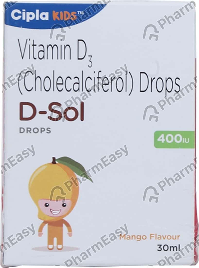 D Sol 400iu Mango Flavour Bottle Of 30ml Oral Drops