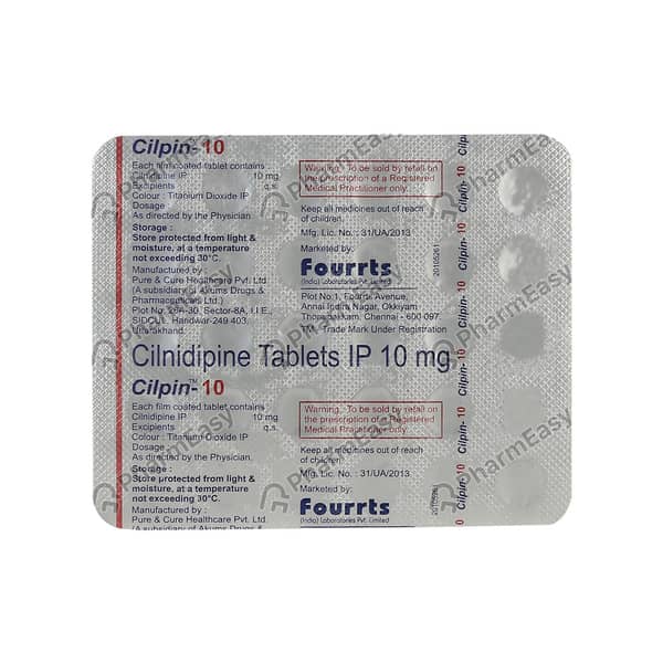 Cilpin 10mg Tablets 30'S