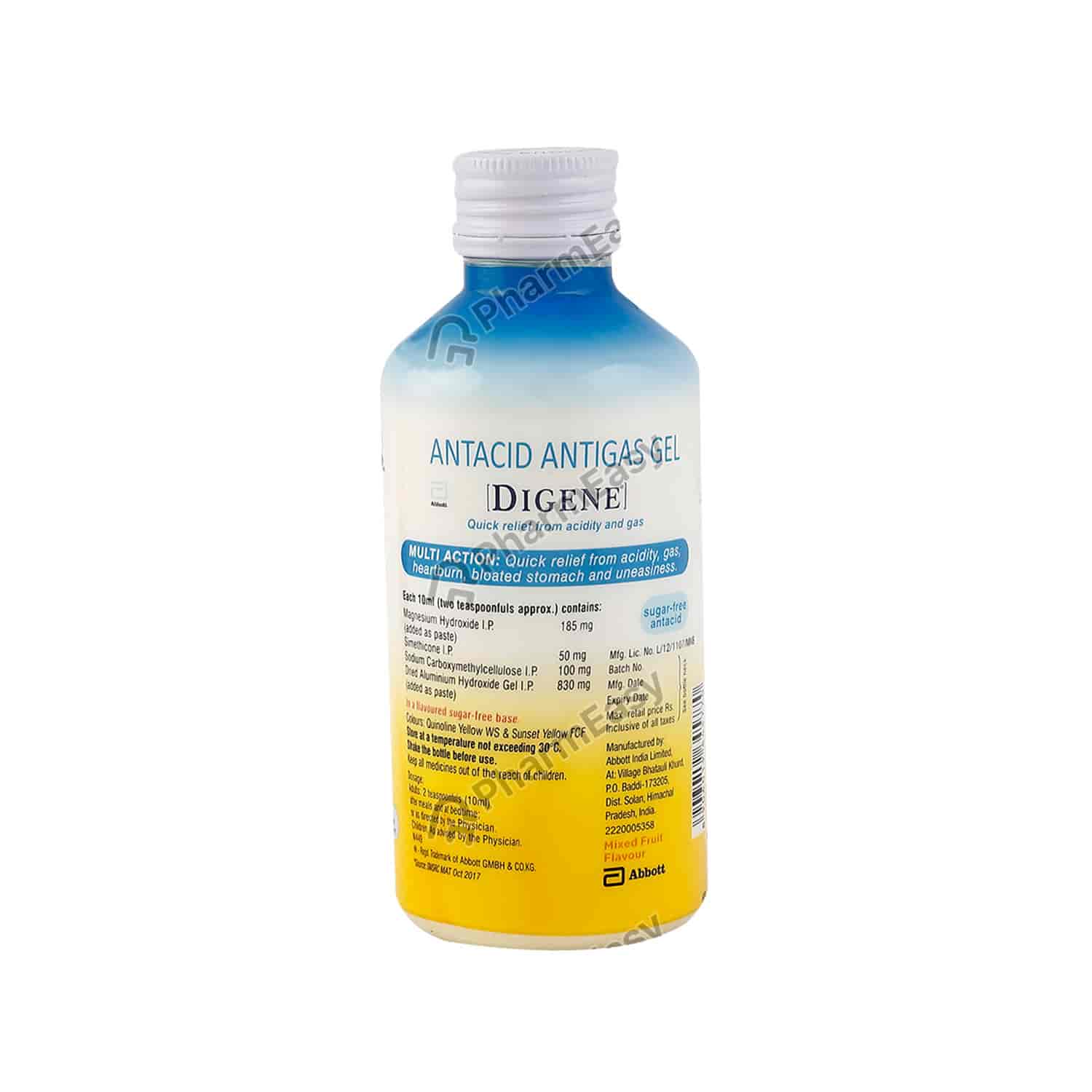 Buy Digene Gel Mixed Fruit Acidity Syrup Bottle Of 200 Ml Online & Get