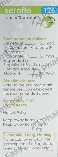 Seroflo 125mcg Cfc Free Box Of 120md Synchrobreathe Inhaler