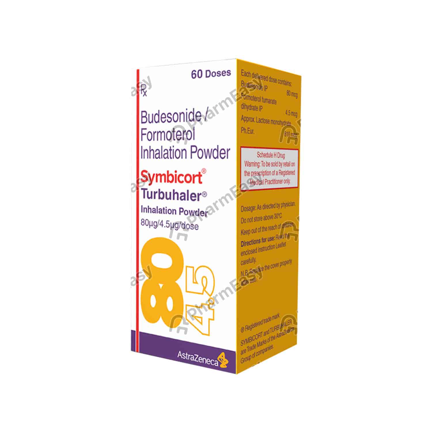 Buy Symbicort Turbuhaler 80/4.5 Inhaler 60md Online at ...