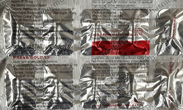 Preva Gold 20mg Strip Of 10 Capsules