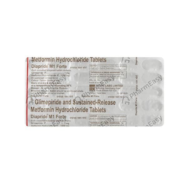 Diapride M 1Mg Forte Strip Of 30 Tablets