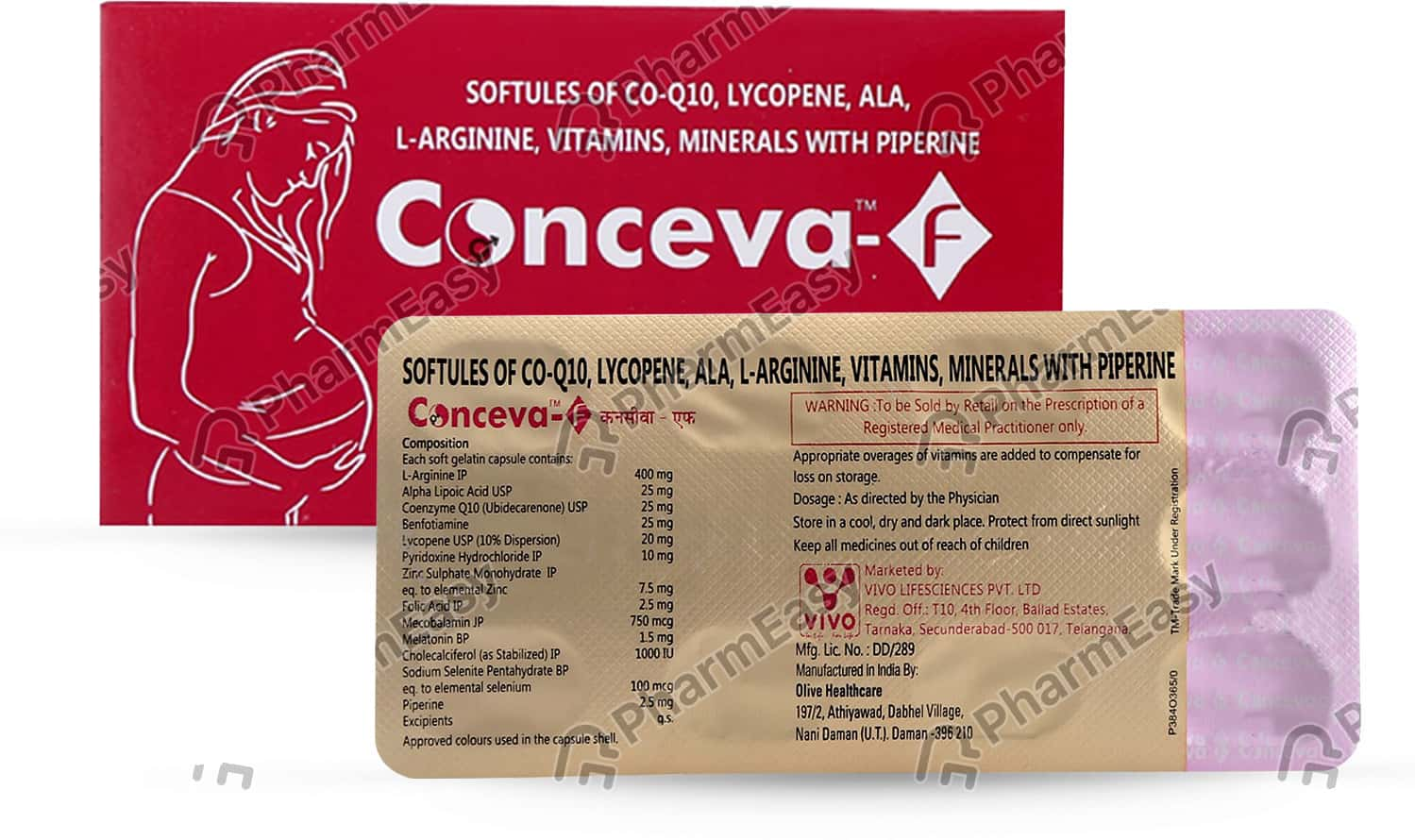 Conceva F Strip Of 10 Capsules