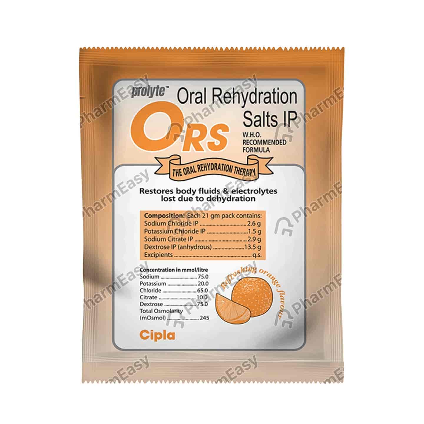 Ors Refreshing Orange Flavour Sachet Of 21gm Oral Powder