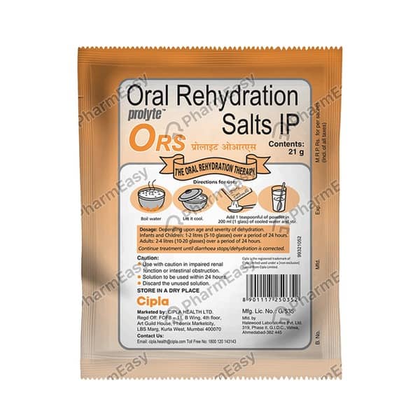 Ors Refreshing Orange Flavour Sachet Of 21gm Oral Powder