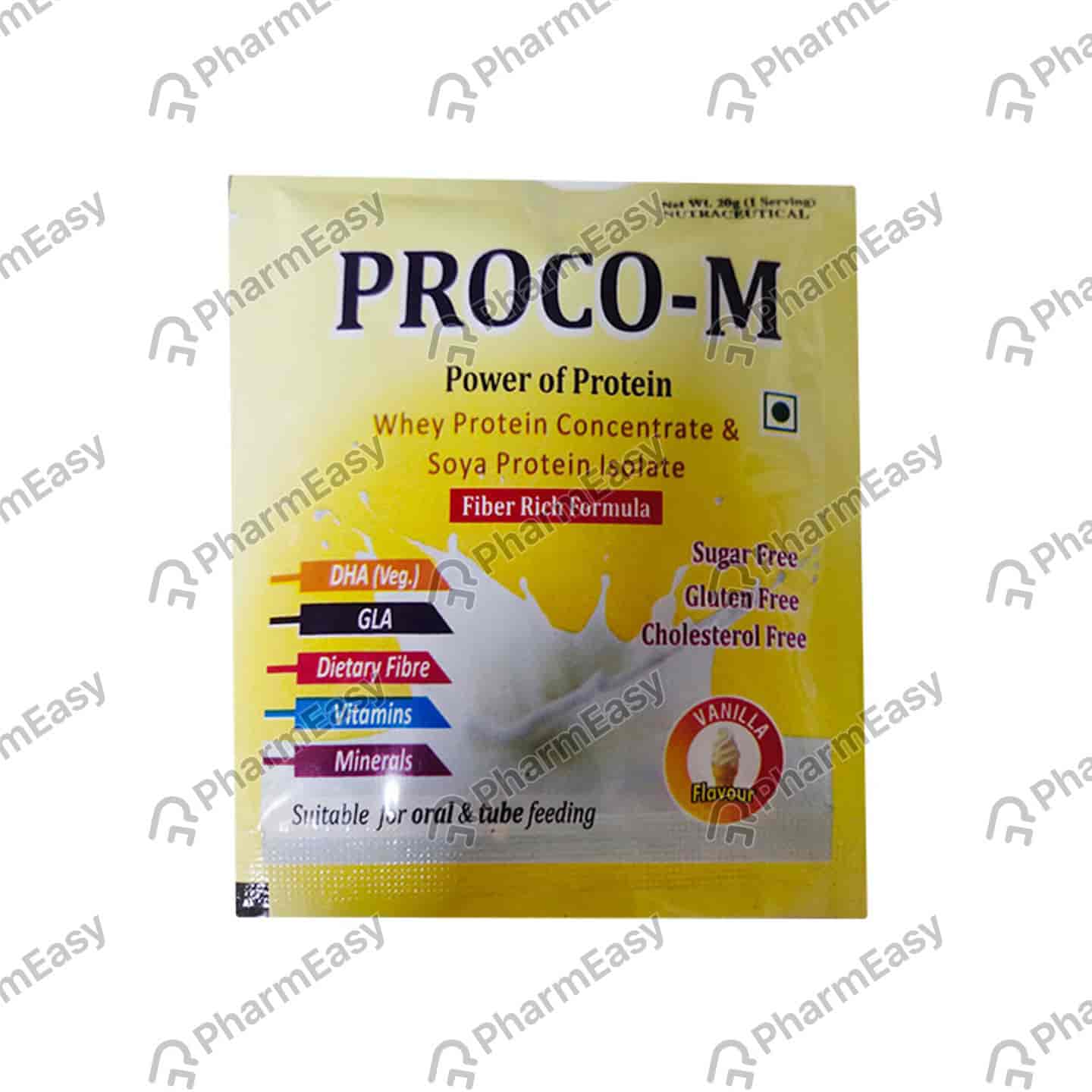 Proco M Vanilla Flavour Sugar Free Sachet Of 20gm Oral Powder