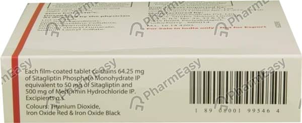 Janumet 50/500mg Strip Of 30 Tablets