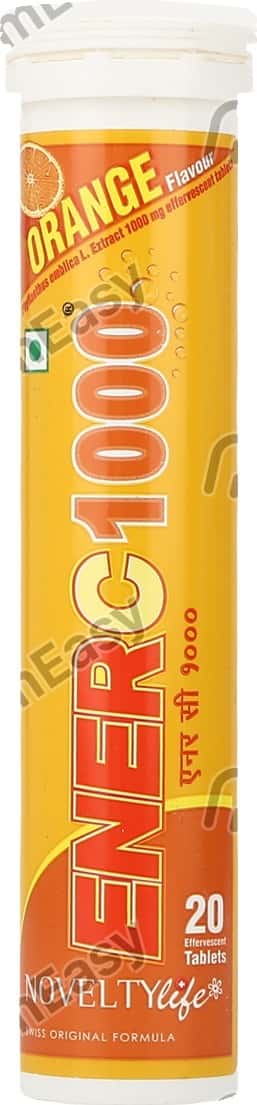 Enerc 1000mg Orange Flavour Bottle Of 20 Tablets