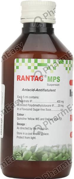 Rantac Mps Elaichi Taste Flavour Sugar Free Bottle Of 170ml Suspension