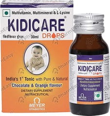 KIDICARE ORANGE BOTTLE OF 30ML ORAL DROPS