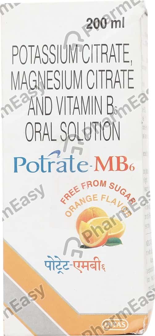 Potrate Mb6 Orange Flavour Sugar Free Bottle Of 200ml Solution