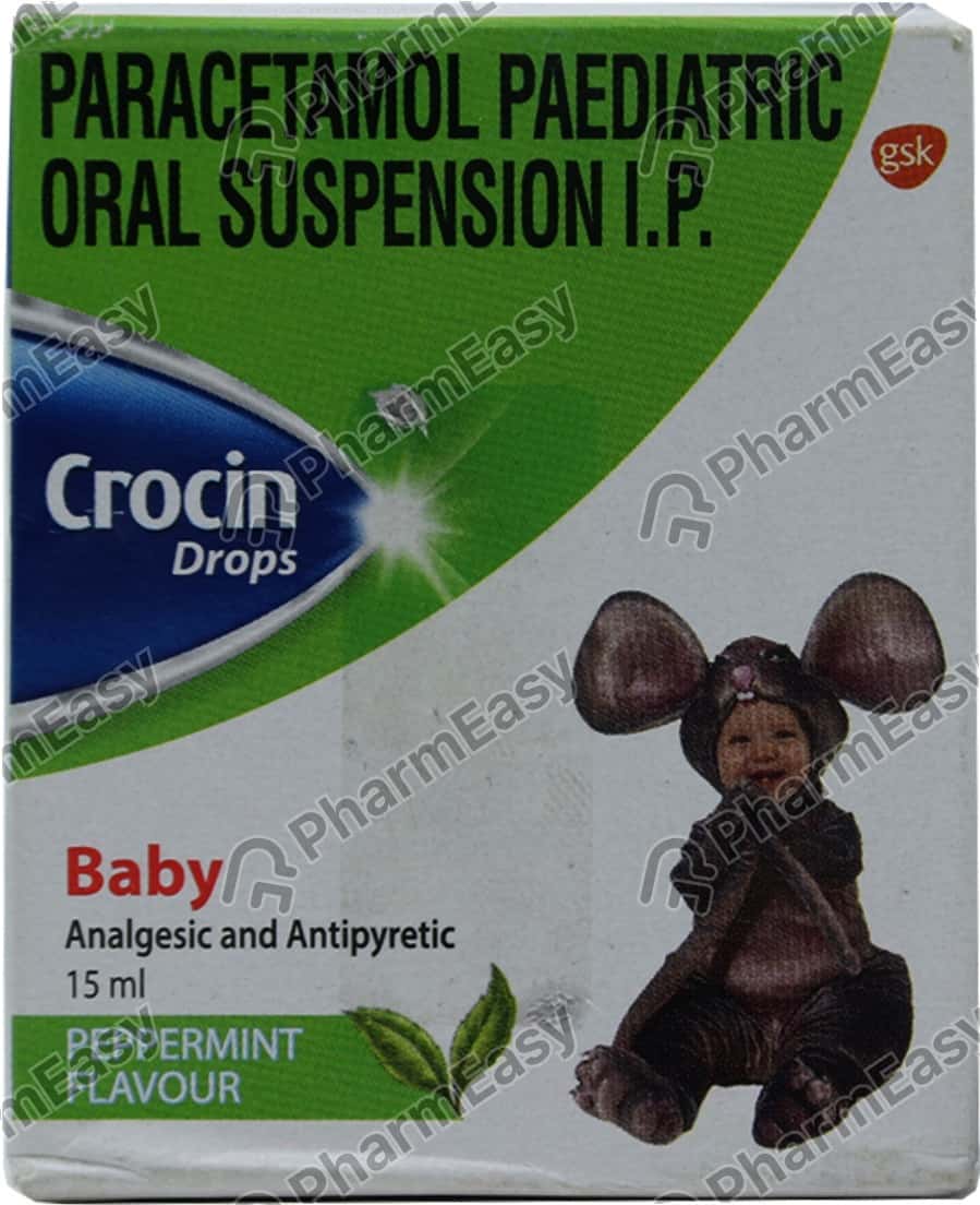 Crocin Baby Peppermint Flavour Bottle Of 15ml Drops