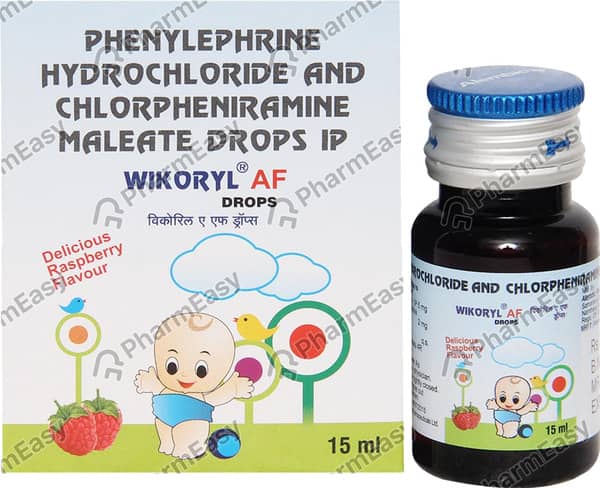 Wikoryl Af Raspberry Flavour Bottle Of 15ml Oral Drops