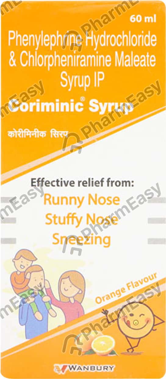 Buy Coriminic Orange Flavour Syrup 60ml Online at Flat 15 OFF PharmEasy