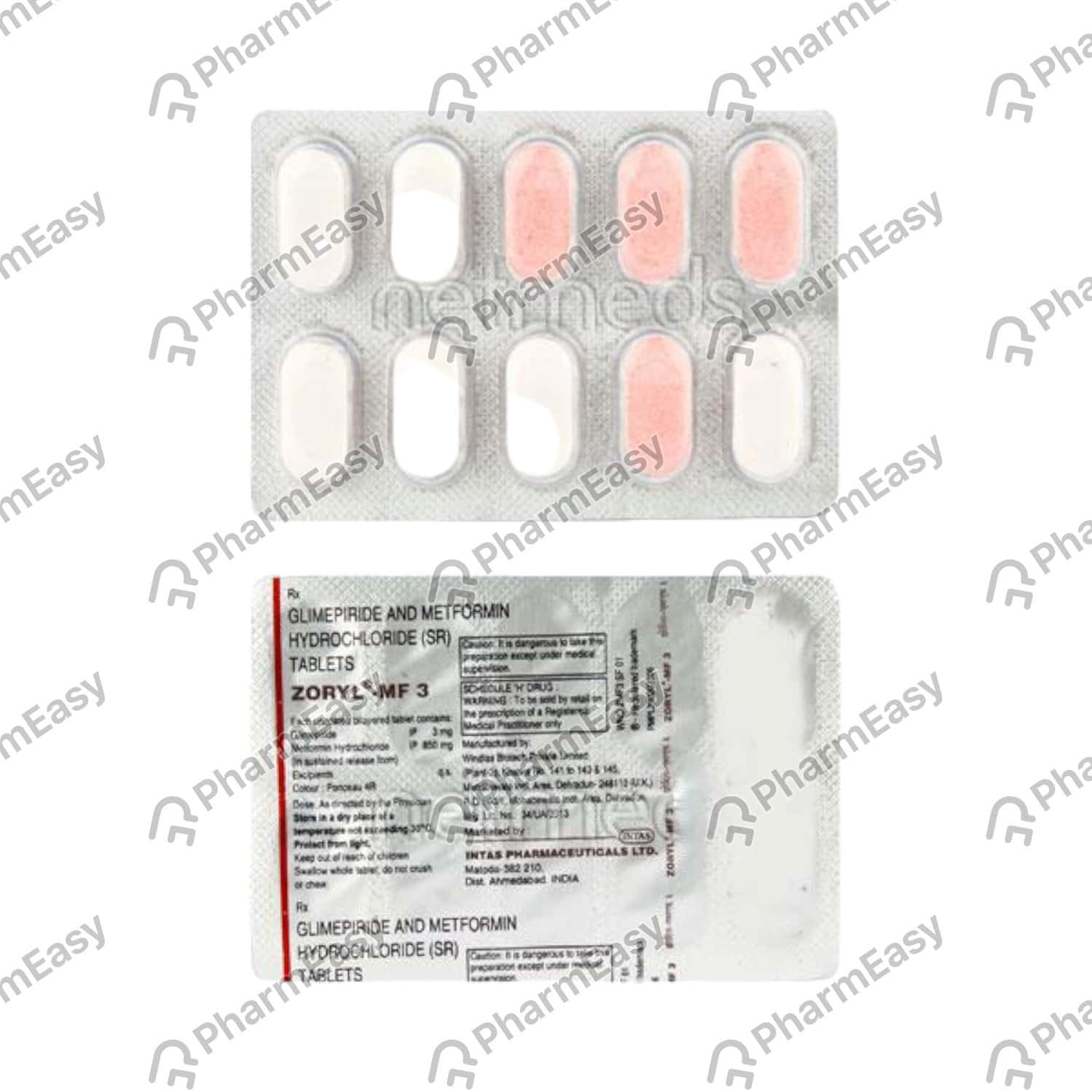 Zoryl Mf 3 Strip Of 10 Tablets: Uses, Side Effects, Price & Dosage ...