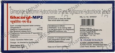 Glucoryl Mp2 Strip Of 15 Tablets