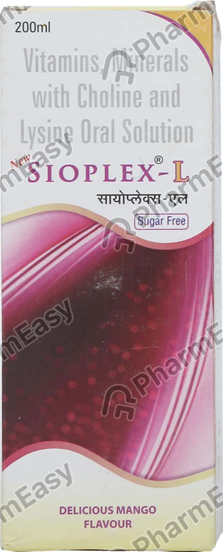 New Sioplex L Mango Flavour Sugar Free Bottle Of 200ml Oral Solution