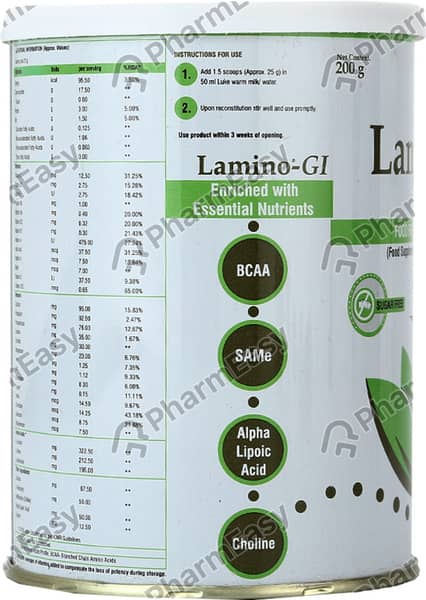Lamino Gi Cherry Flavour Sugar Free Tin Of 200Gm Powder
