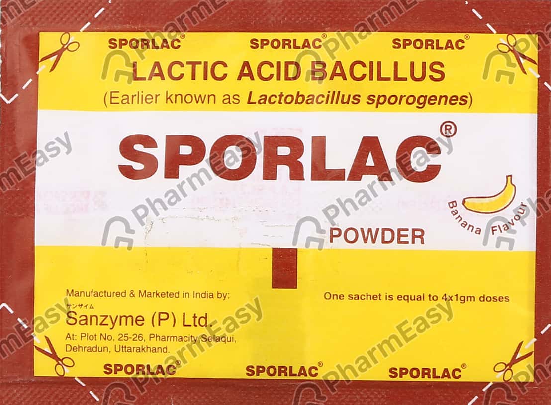 Sporlac Banana Flavour Sachet Of 1gm Oral Powder (pack Of 4)