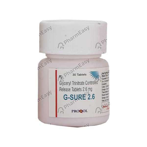 G Sure 2.6mg Bottle Of 30 Tablets
